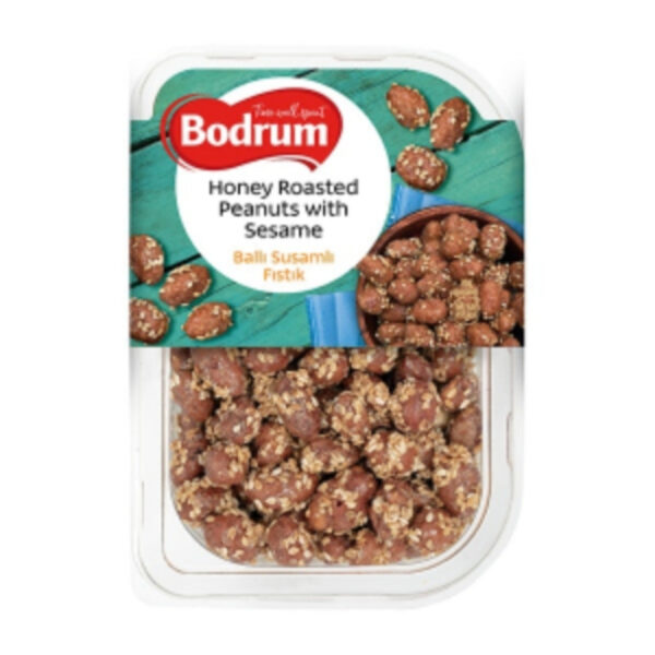 Bodrum Honey Roasted Peanuts with Sesame 150g