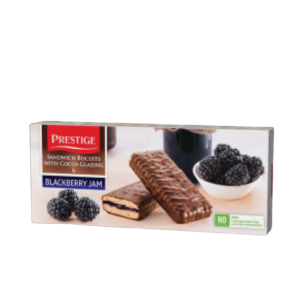 Prestige Sandwich Biscuits (Cocoa Glazing & Blackberry Jam)