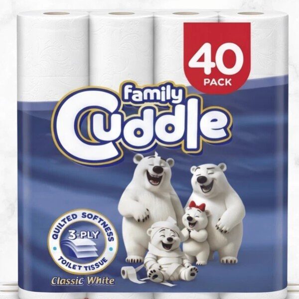 Cuddle Toilet Roll (Quilted pack of 40)