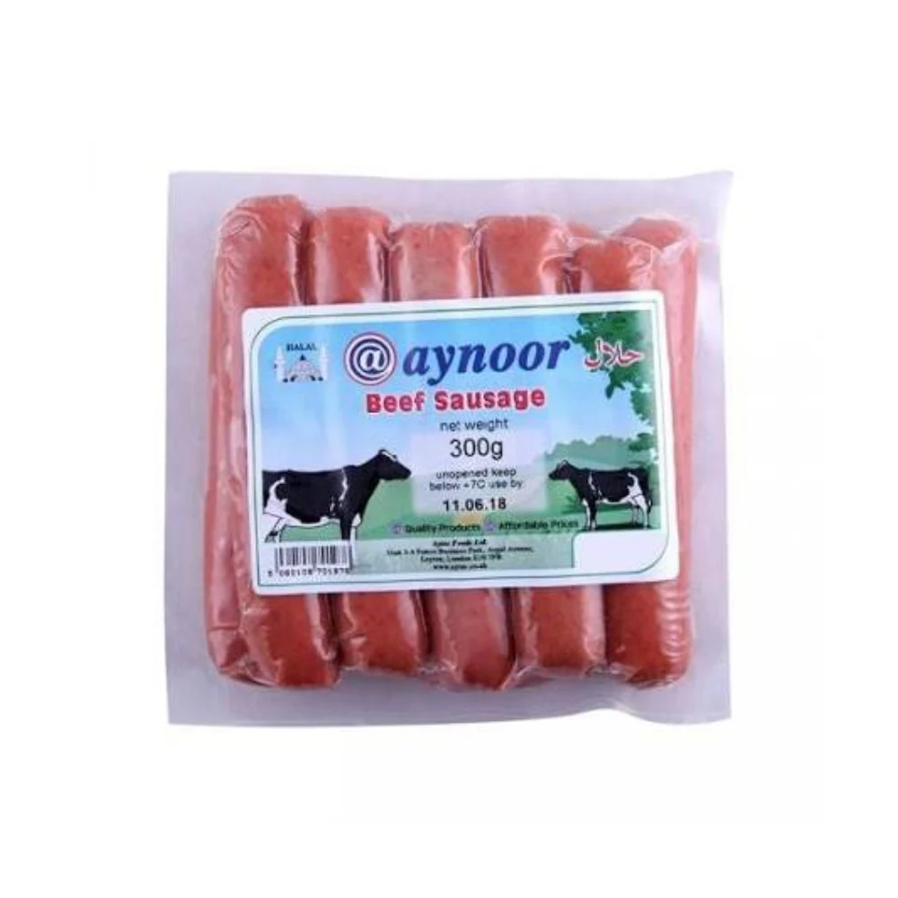 4fbfe805-1e34-4bf1-ad14-7fdb29a6fe1e.webp Aynoor Beef Sausages 300g - Image 1