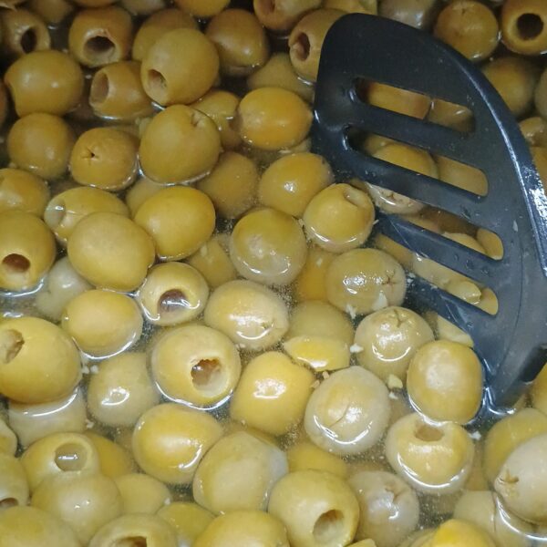 Box of Fresh Green Olives
