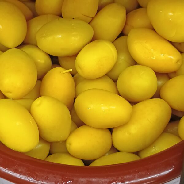 Box of Fresh Green Stuffed Olives