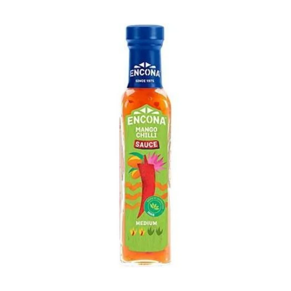 bfa97175-9ebf-480d-a77a-9969345c4660.webp Encona Indian Mango Chilli Sauce (142ml) - Image 1