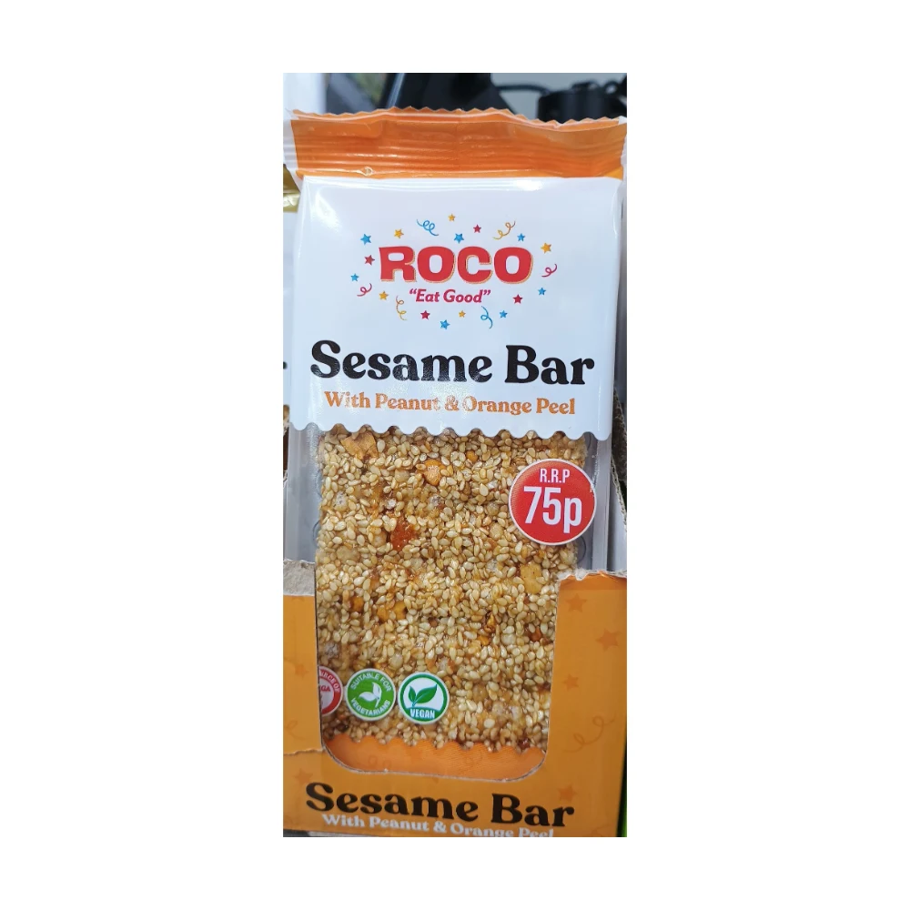 cc85646e-e952-47ce-94e6-64afd6cb216c.webp Roco Sesame Bar With Peanut & Orange Peel - Image 1
